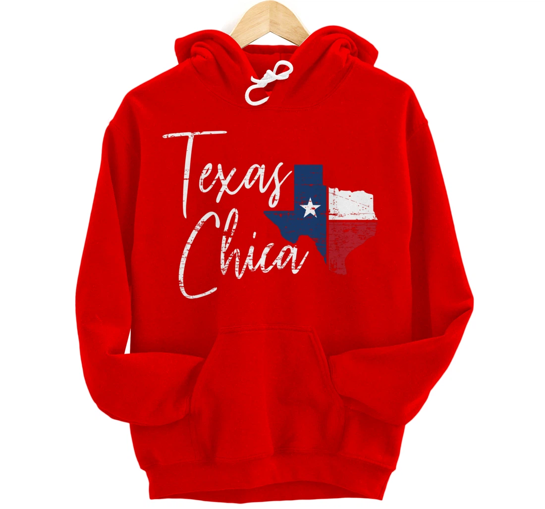 Funny Texas Chica US Patriot Texan Women Gift Texas Pullover Hoodie