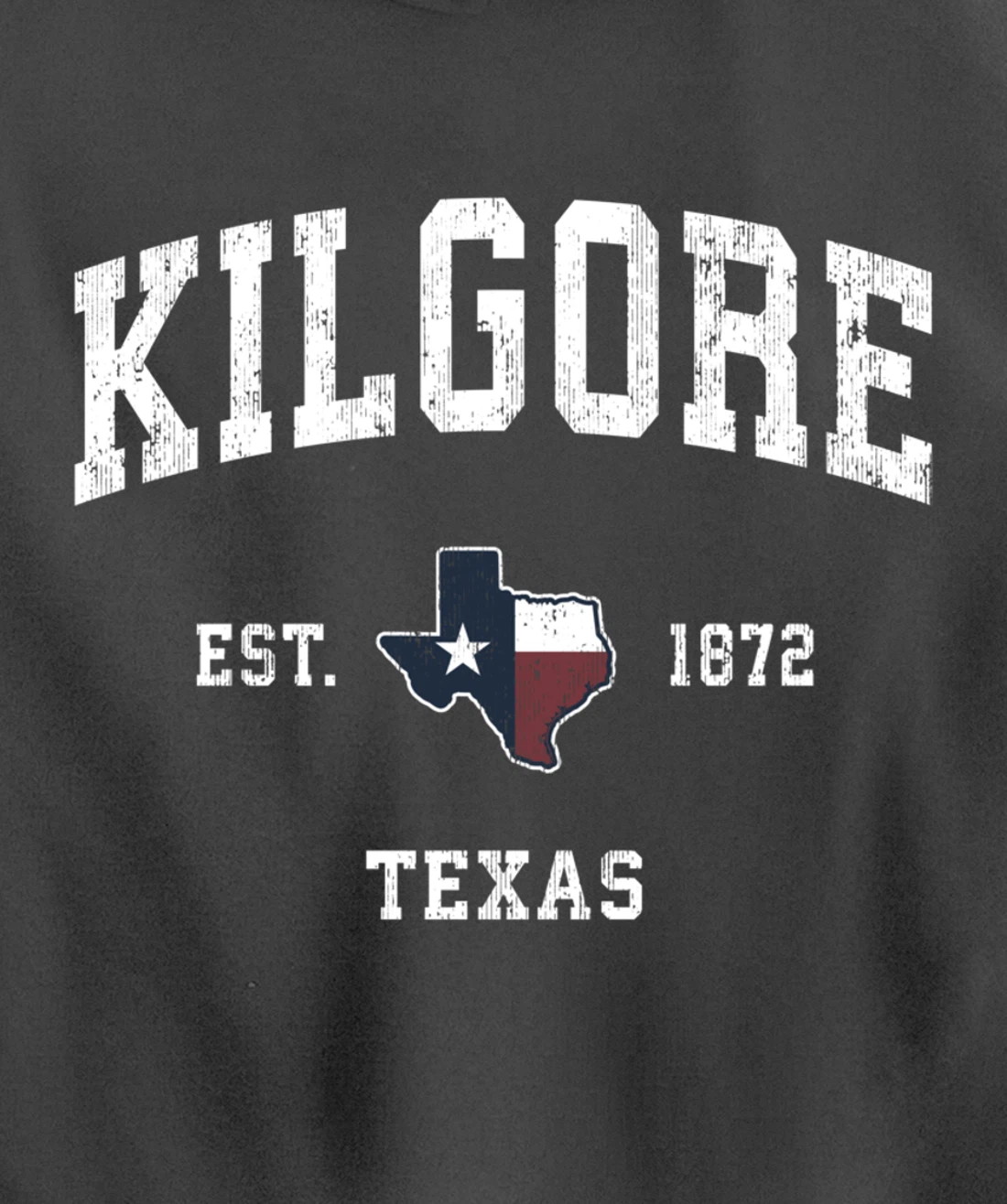 Kilgore Texas TX Vintage State Flag Sports Design Pullover Hoodie