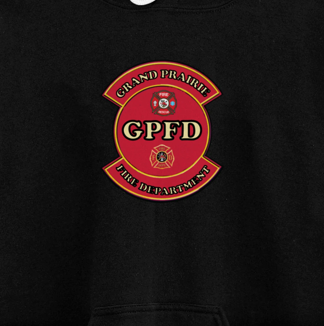 Grand Prairie Texas Fire Department Shield Pullover Hoodie