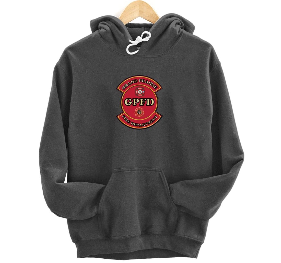 Grand Prairie Texas Fire Department Shield Pullover Hoodie