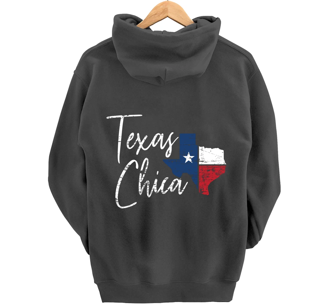 Funny Texas Chica US Patriot Texan Women Gift Texas Pullover Hoodie
