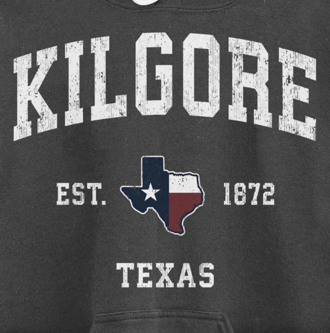 Kilgore Texas TX Vintage State Flag Sports Design Pullover Hoodie