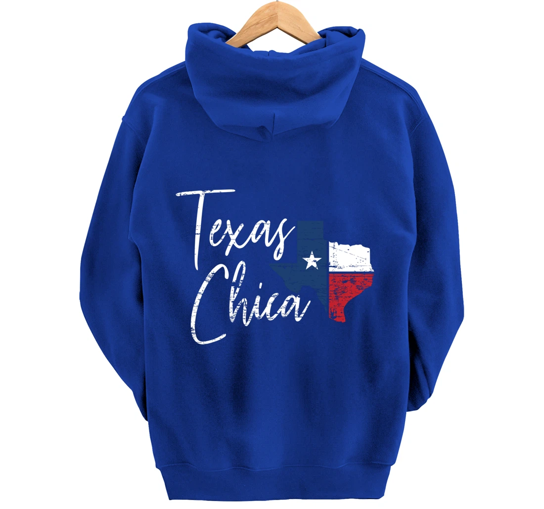 Funny Texas Chica US Patriot Texan Women Gift Texas Pullover Hoodie