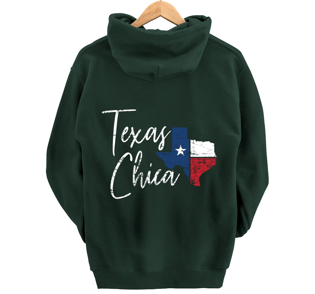 Funny Texas Chica US Patriot Texan Women Gift Texas Pullover Hoodie
