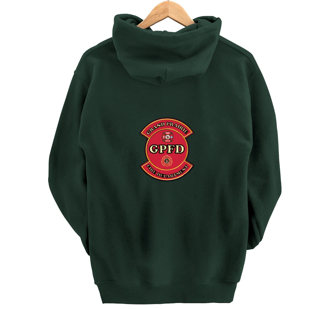 Grand Prairie Texas Fire Department Shield Pullover Hoodie