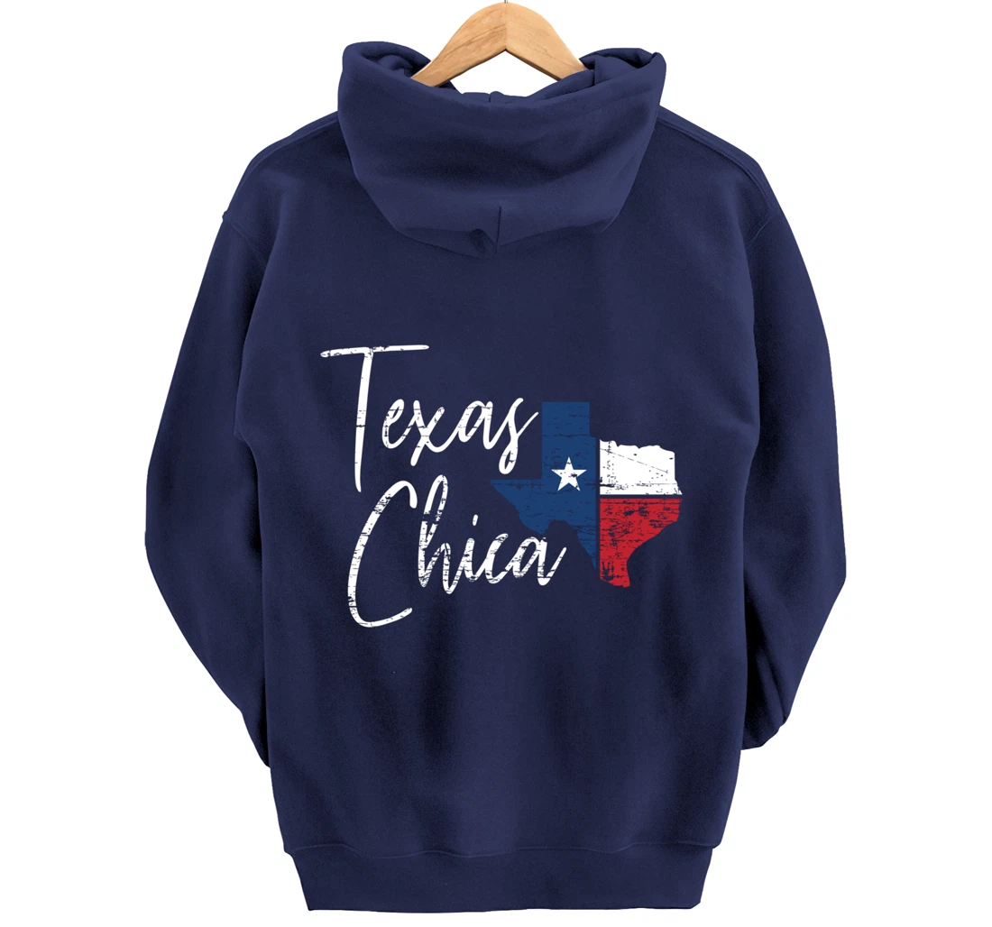 Funny Texas Chica US Patriot Texan Women Gift Texas Pullover Hoodie