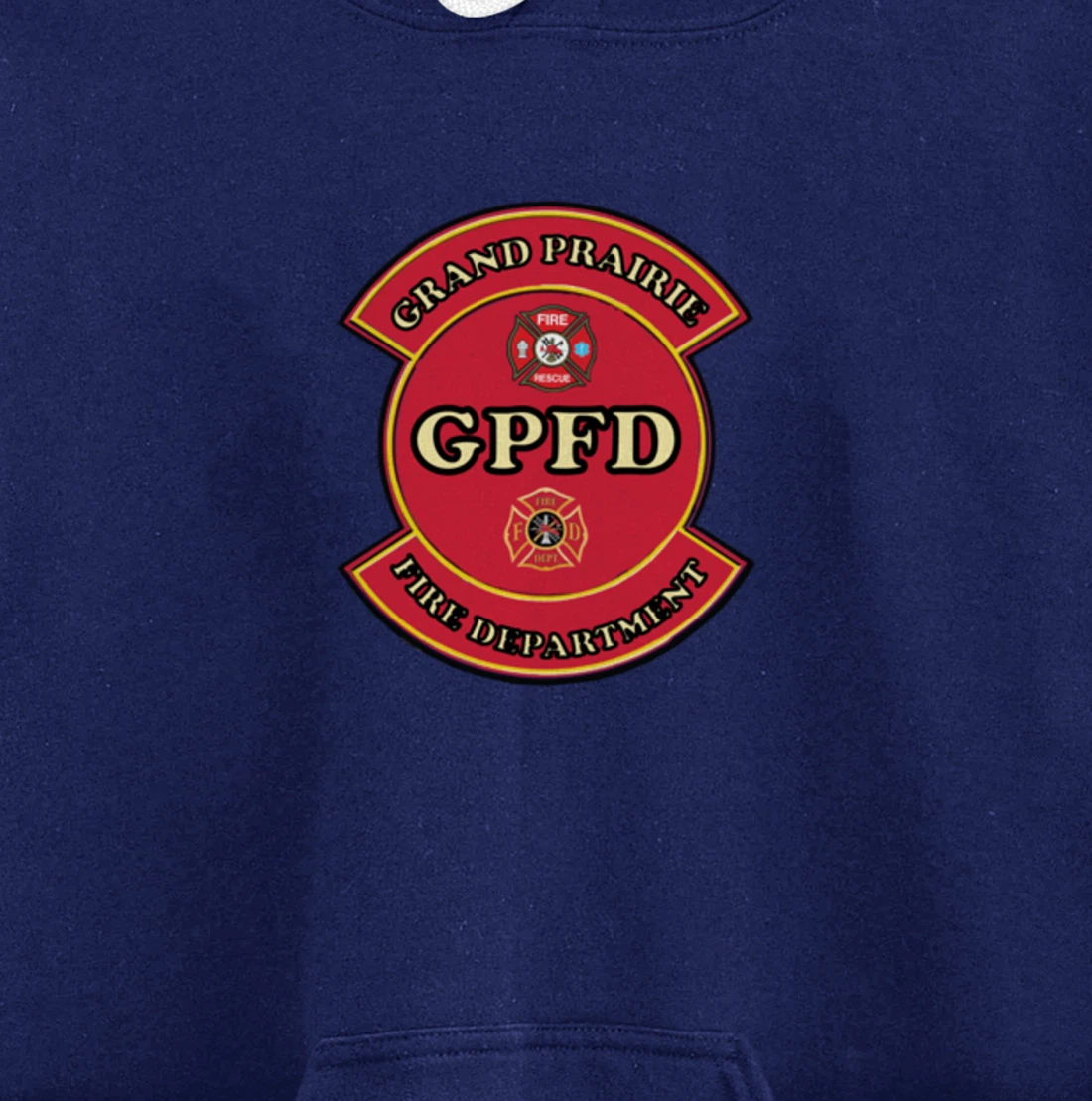Grand Prairie Texas Fire Department Shield Pullover Hoodie