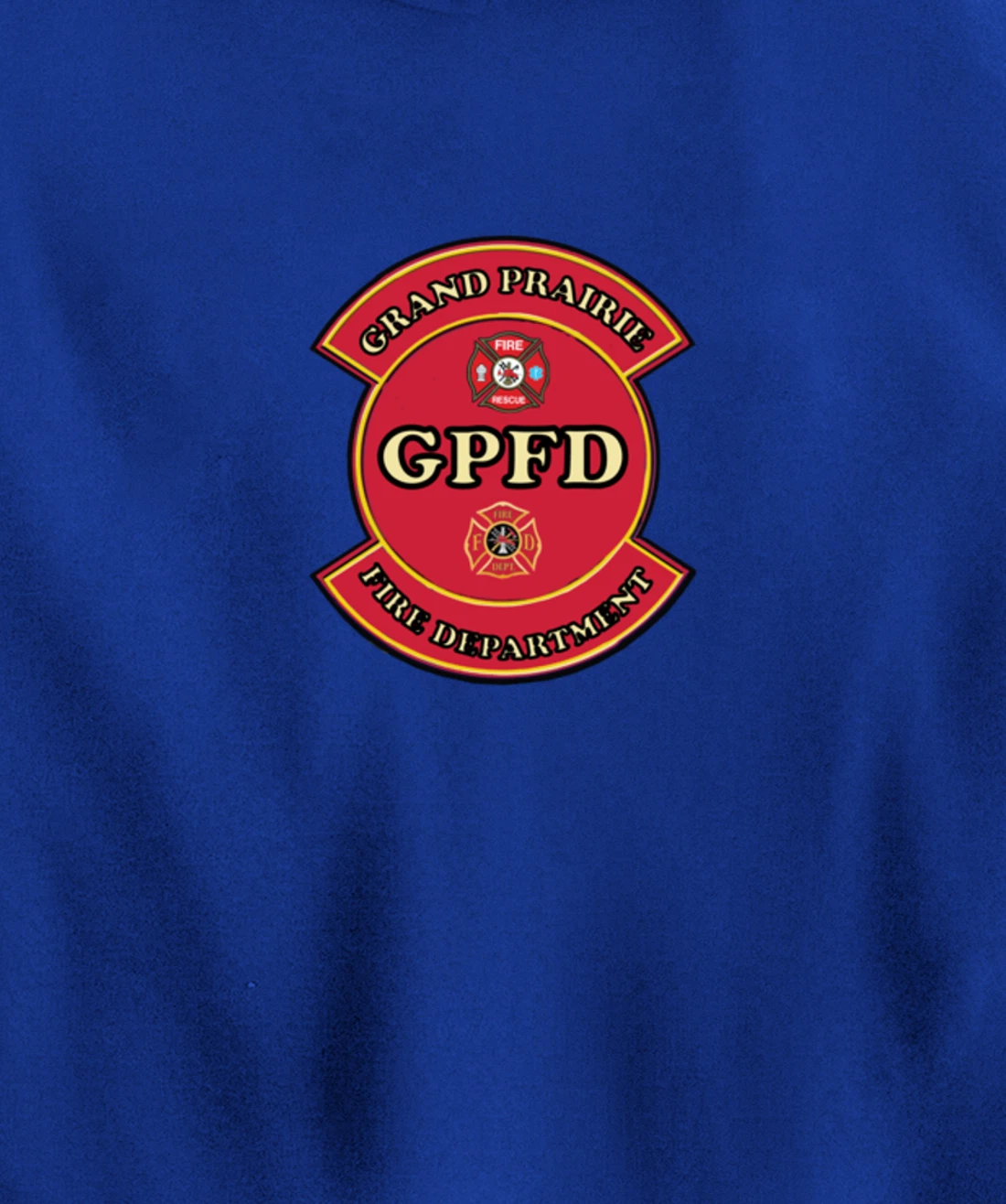 Grand Prairie Texas Fire Department Shield Pullover Hoodie