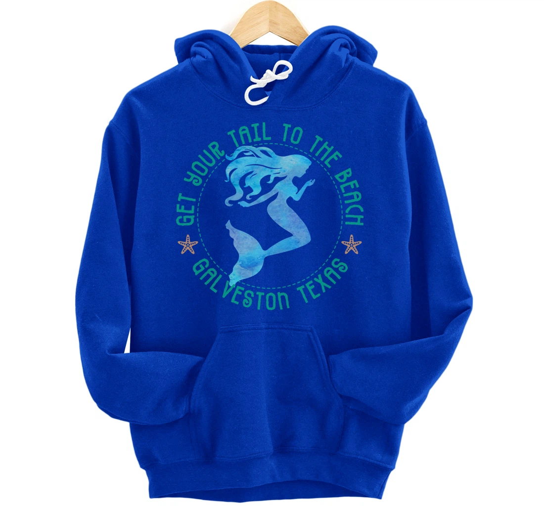 Galveston Texas Mermaid Pullover Hoodie