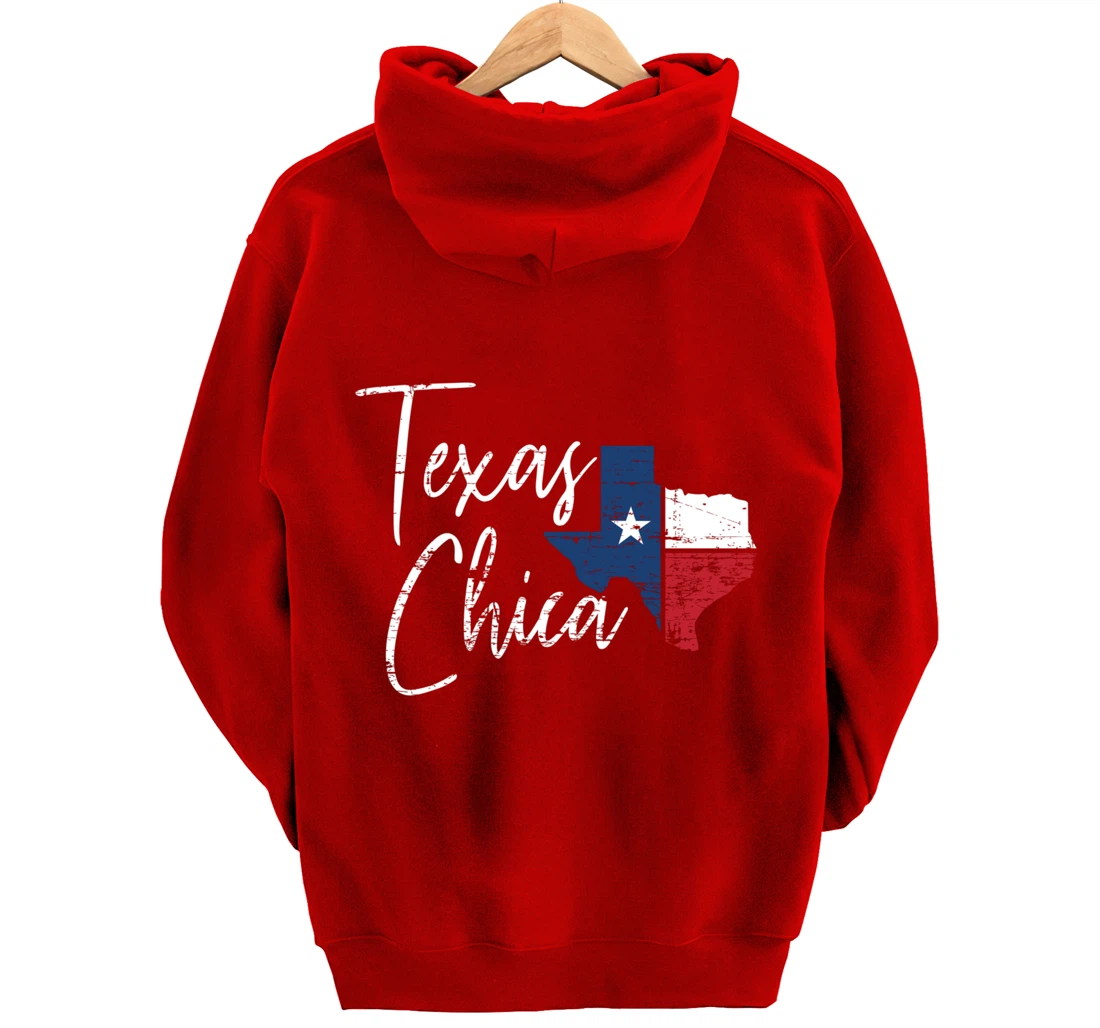 Funny Texas Chica US Patriot Texan Women Gift Texas Pullover Hoodie
