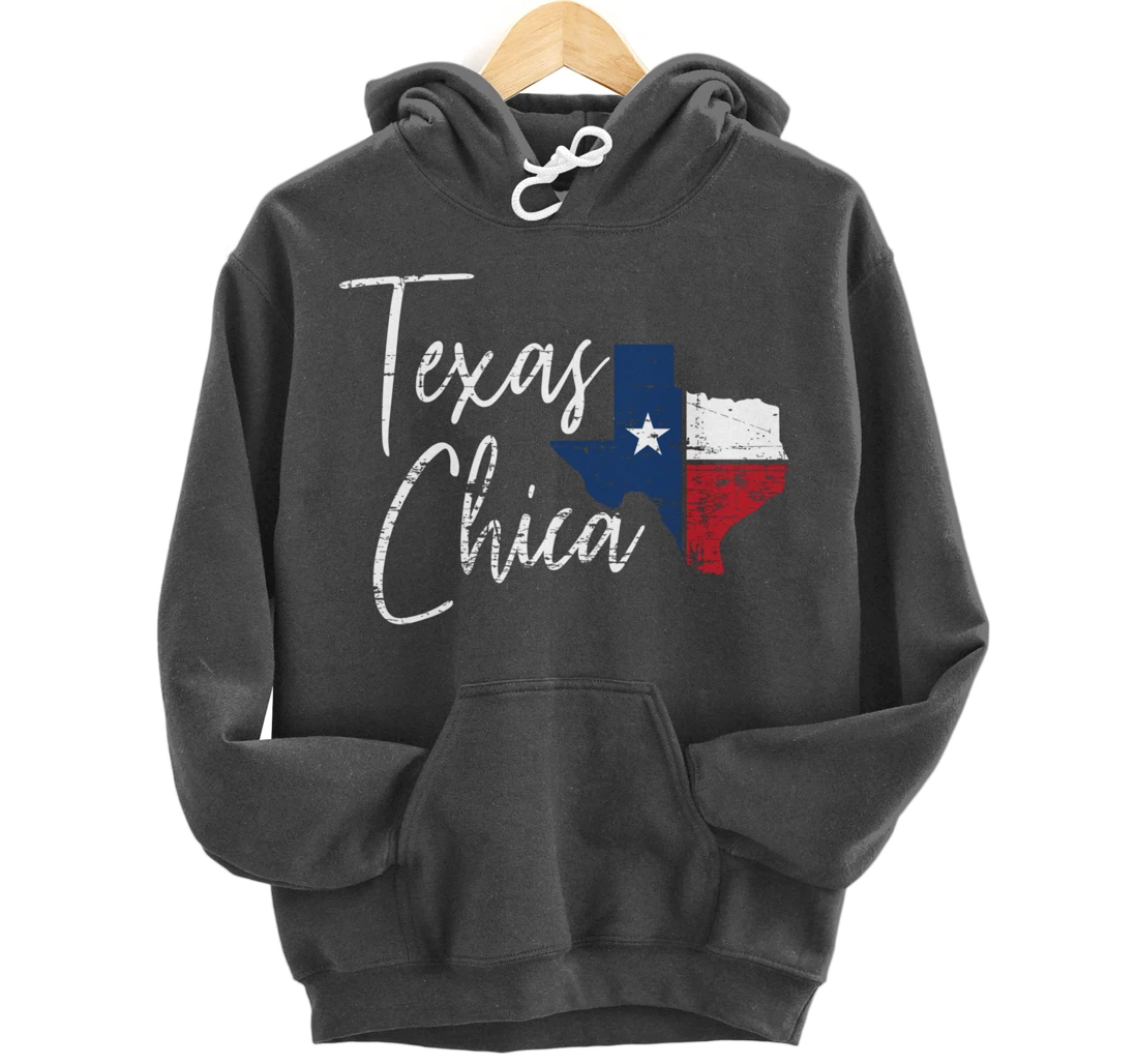 Funny Texas Chica US Patriot Texan Women Gift Texas Pullover Hoodie