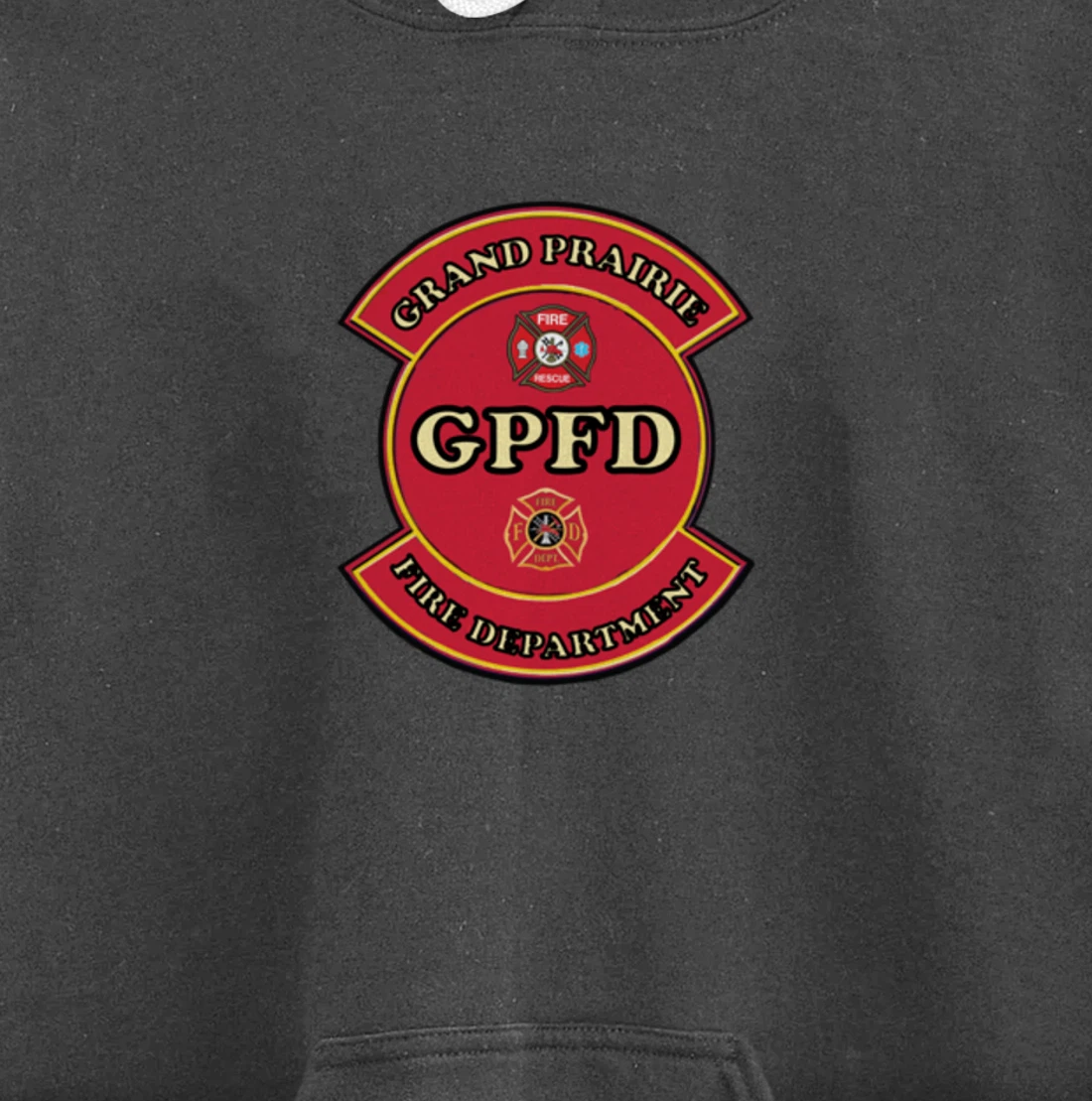 Grand Prairie Texas Fire Department Shield Pullover Hoodie