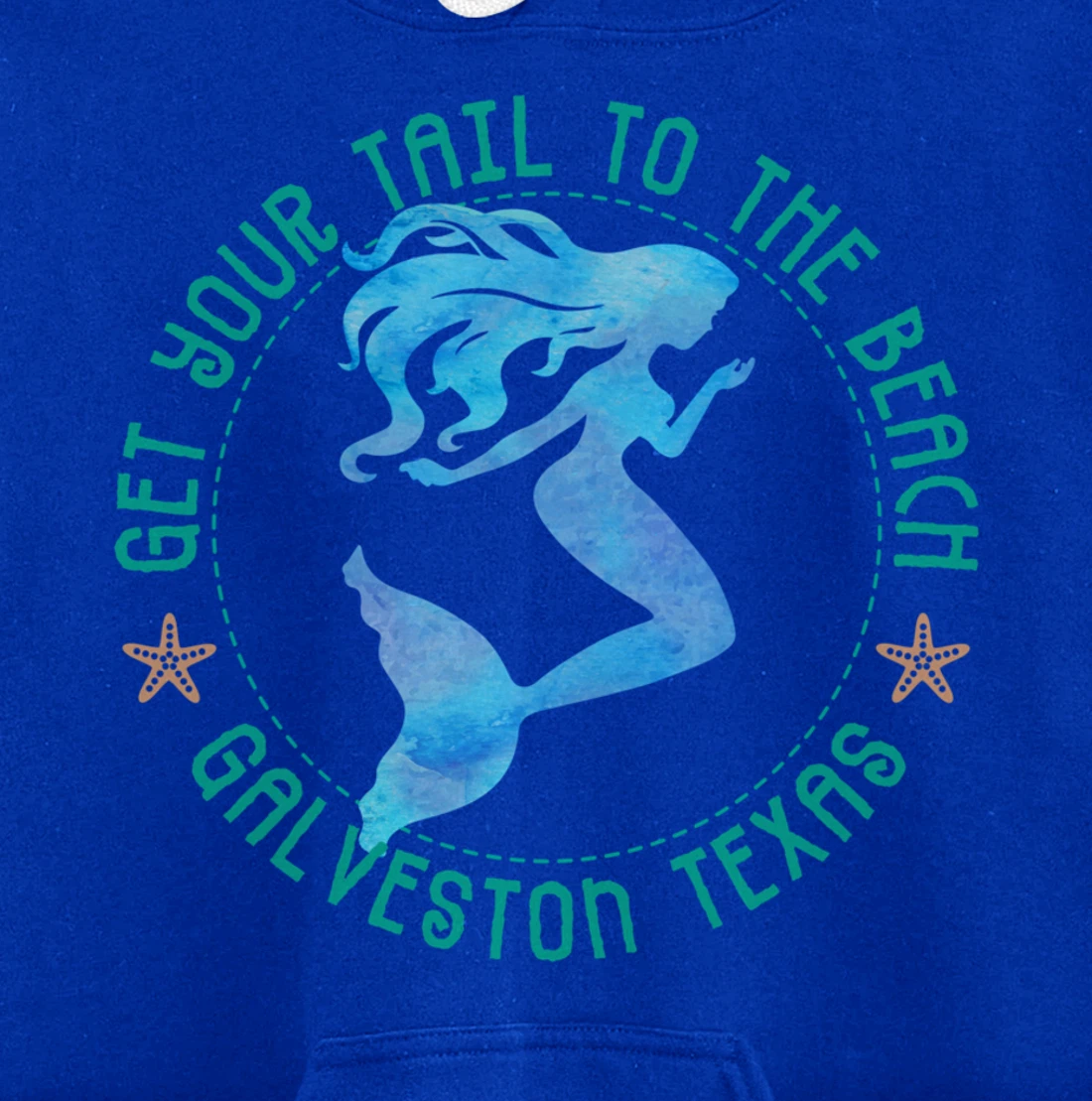 Galveston Texas Mermaid Pullover Hoodie