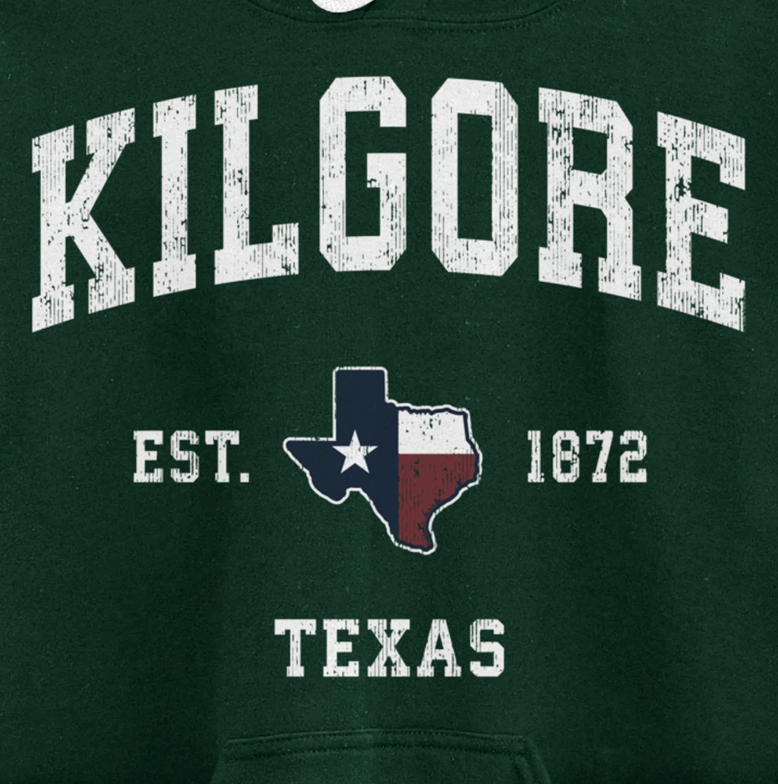 Kilgore Texas TX Vintage State Flag Sports Design Pullover Hoodie