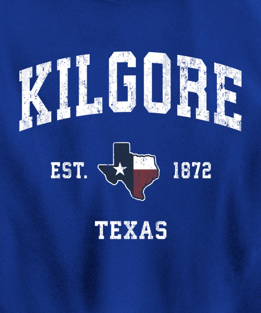 Kilgore Texas TX Vintage State Flag Sports Design Pullover Hoodie