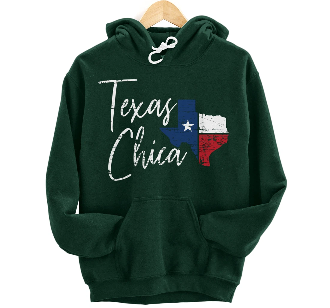 Funny Texas Chica US Patriot Texan Women Gift Texas Pullover Hoodie