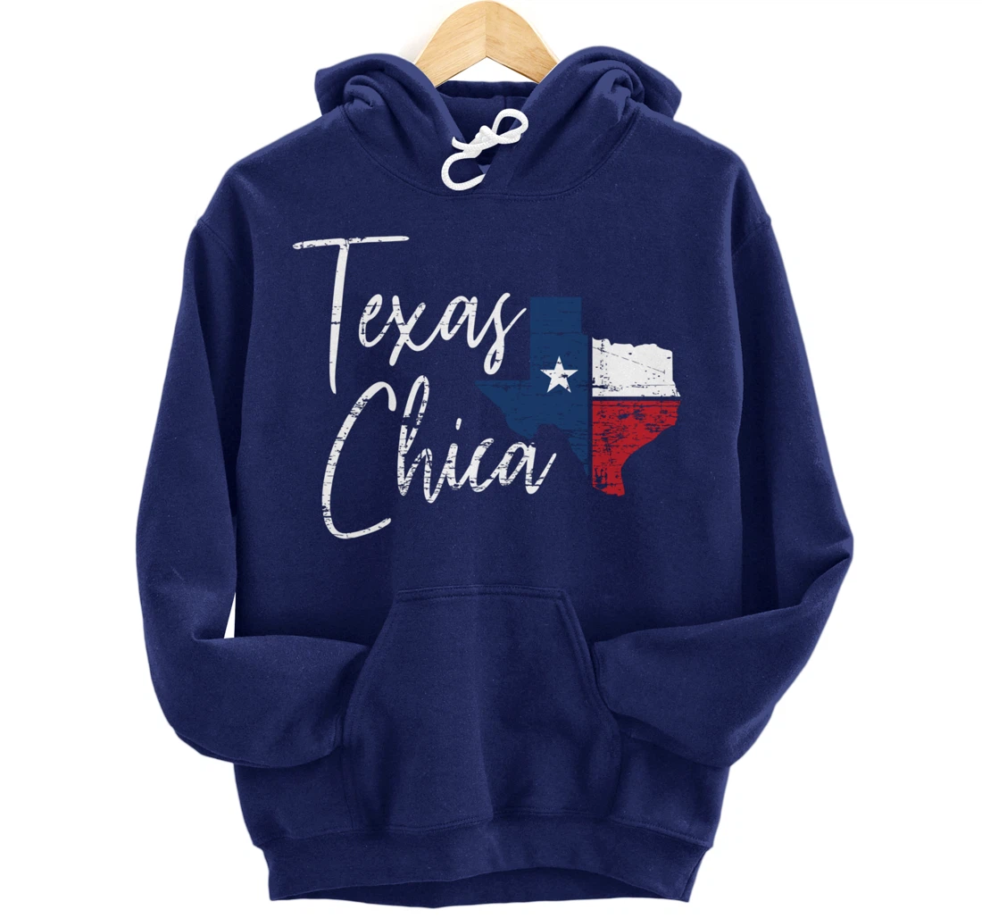 Funny Texas Chica US Patriot Texan Women Gift Texas Pullover Hoodie