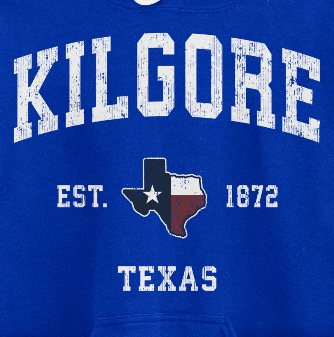 Kilgore Texas TX Vintage State Flag Sports Design Pullover Hoodie