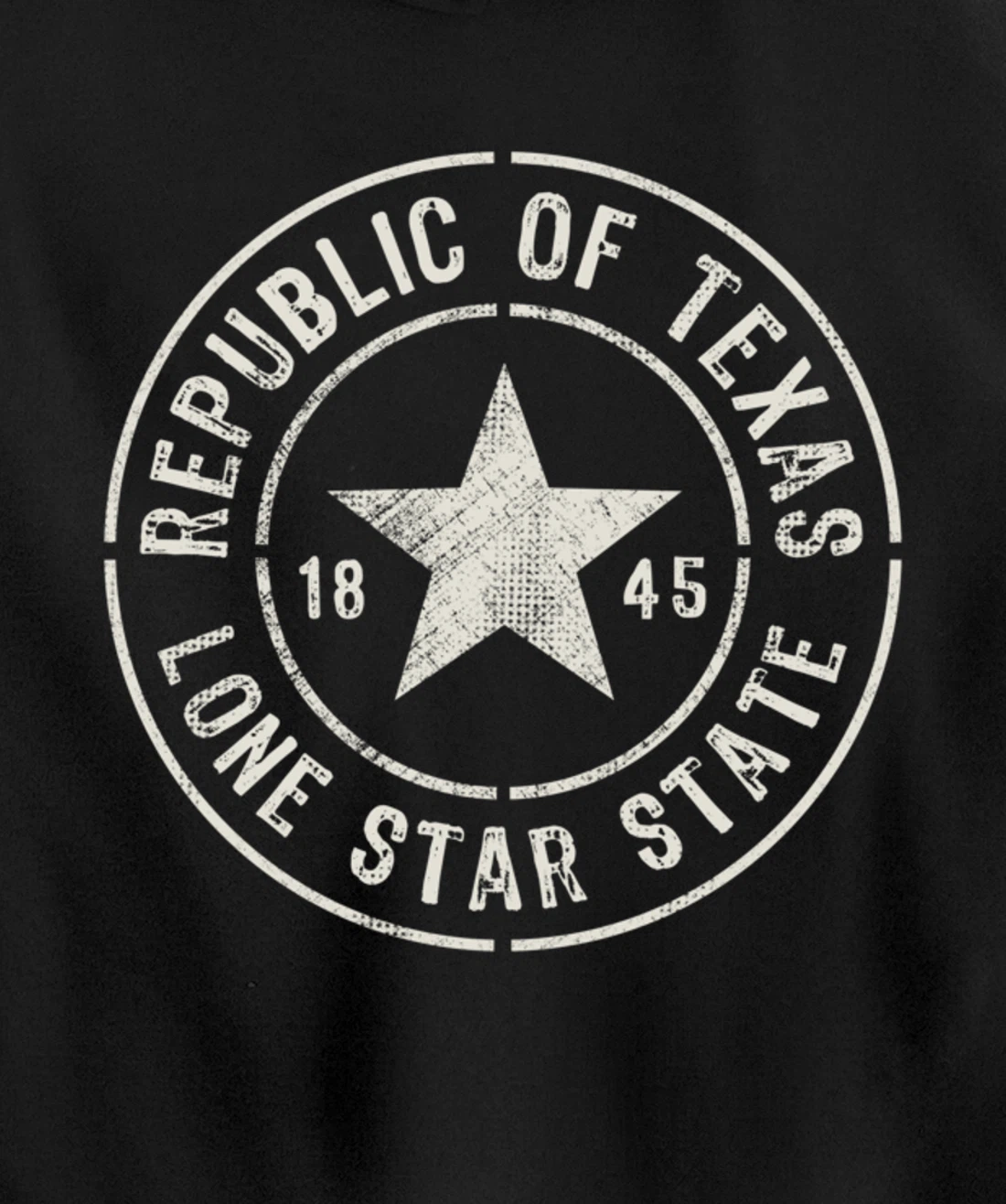 Texas The Lone Star State Republic Of Texas 1845 Pullover Hoodie