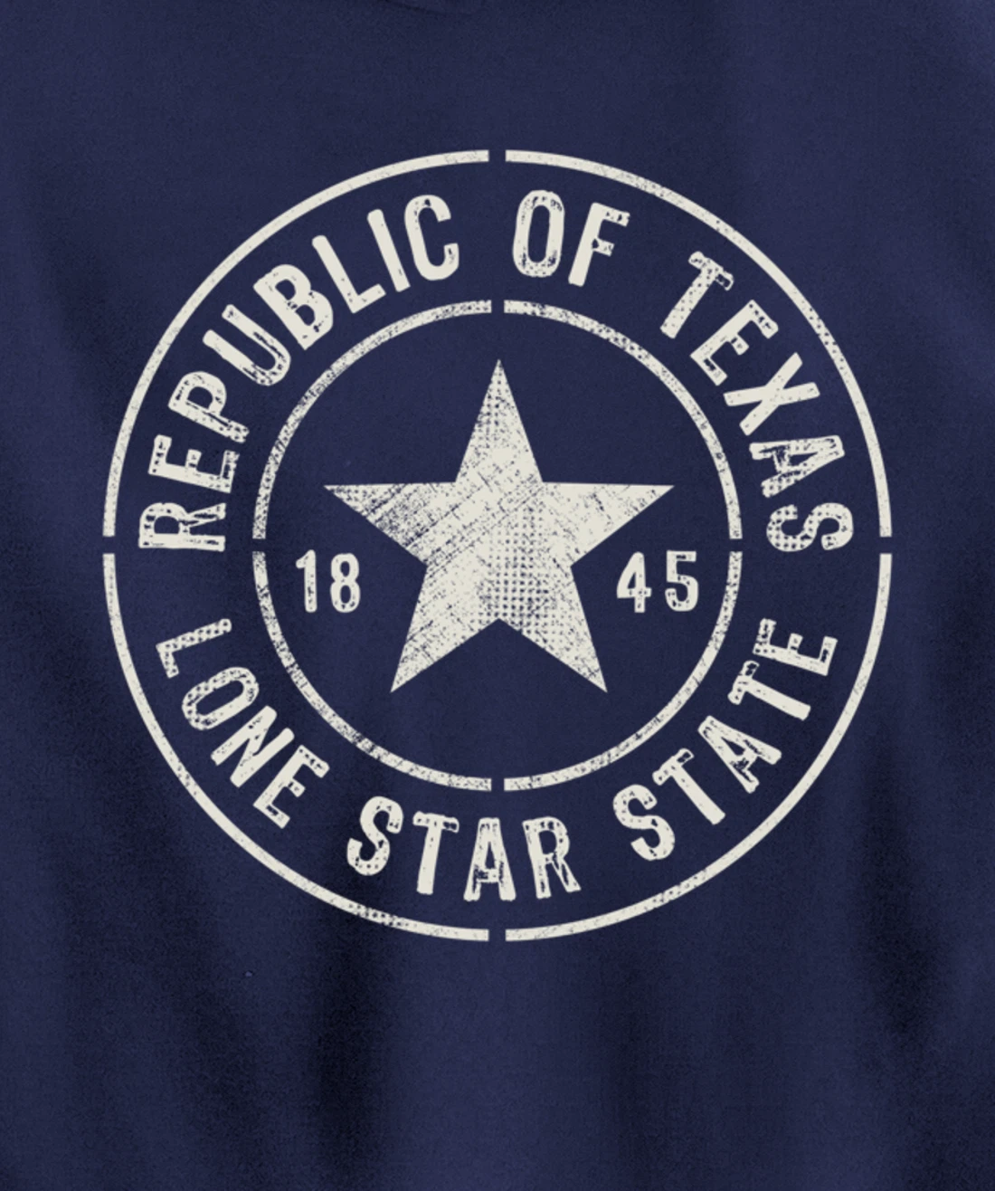 Texas The Lone Star State Republic Of Texas 1845 Pullover Hoodie