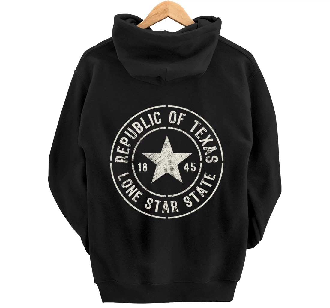 Texas The Lone Star State Republic Of Texas 1845 Pullover Hoodie