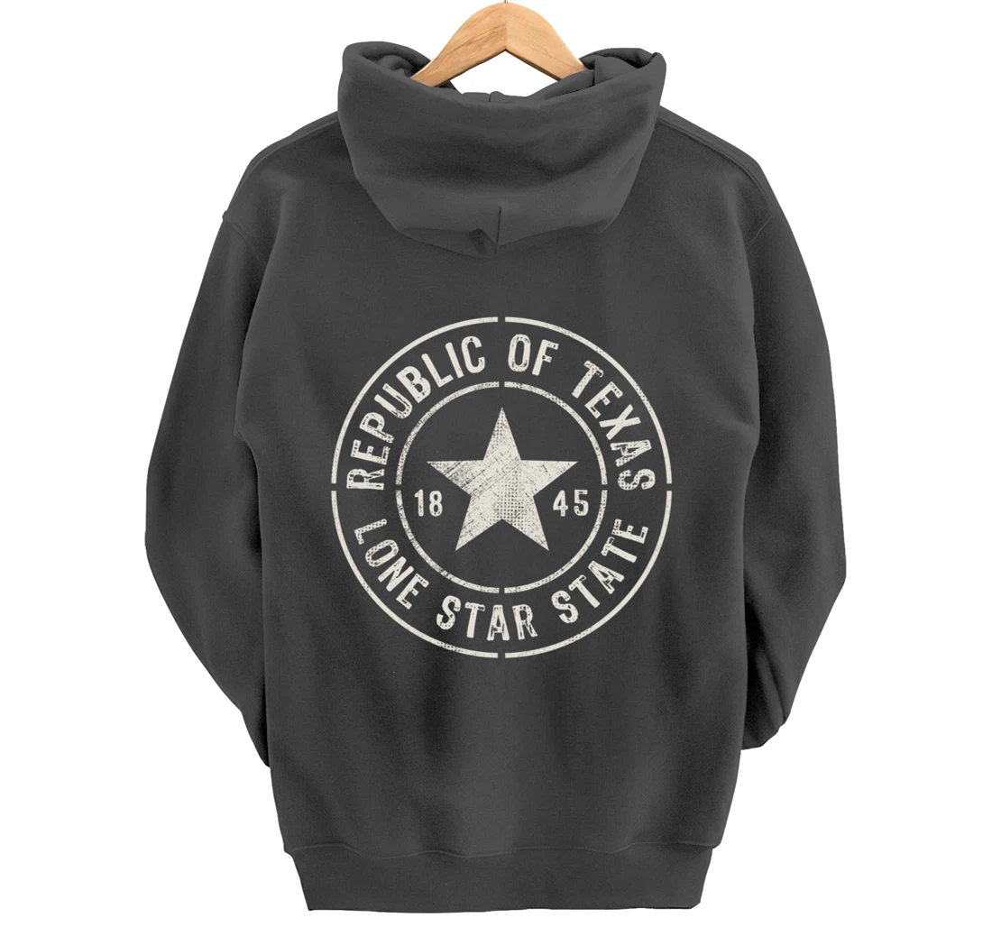 Texas The Lone Star State Republic Of Texas 1845 Pullover Hoodie