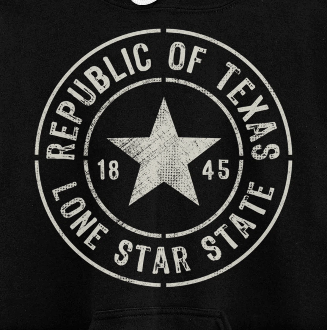 Texas The Lone Star State Republic Of Texas 1845 Pullover Hoodie