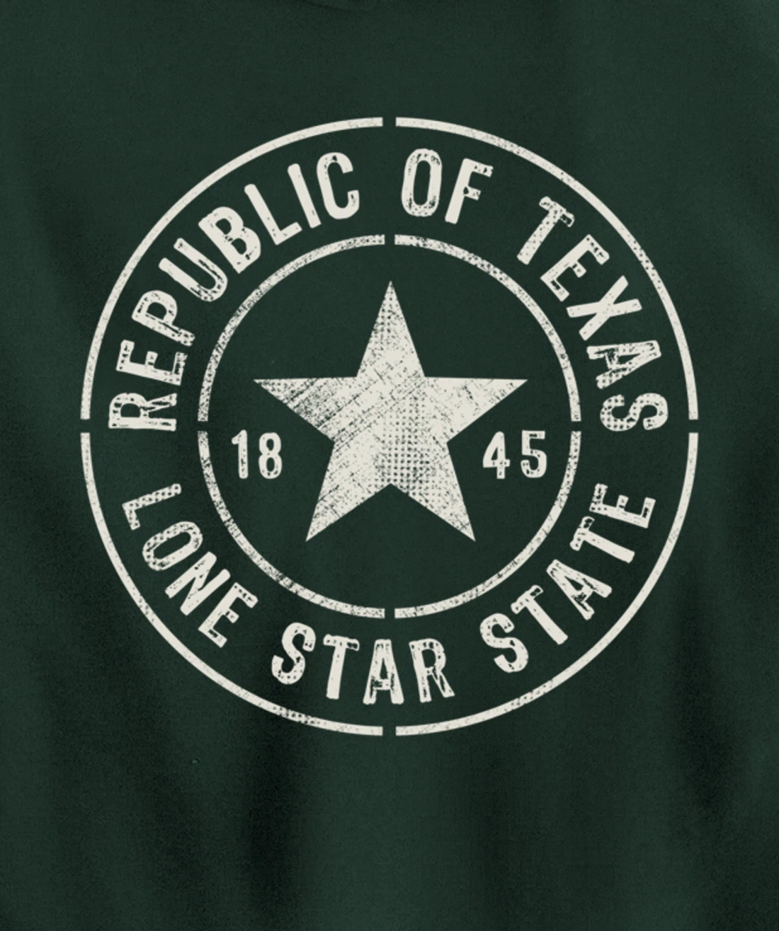 Texas The Lone Star State Republic Of Texas 1845 Pullover Hoodie