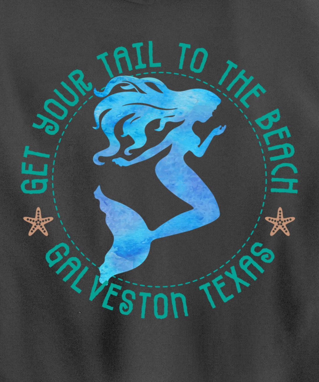 Galveston Texas Mermaid Pullover Hoodie