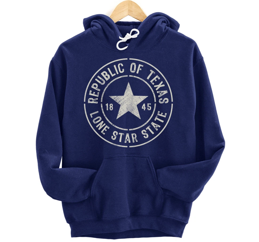 Texas The Lone Star State Republic Of Texas 1845 Pullover Hoodie