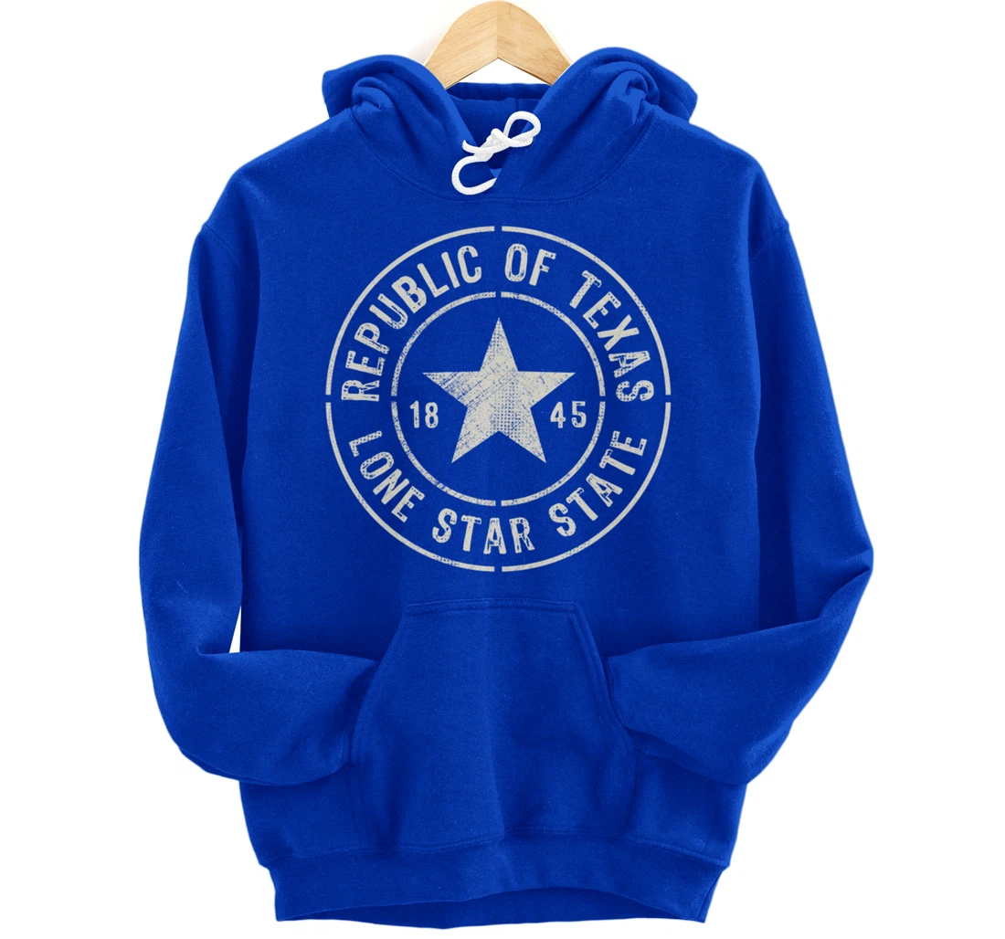 Texas The Lone Star State Republic Of Texas 1845 Pullover Hoodie