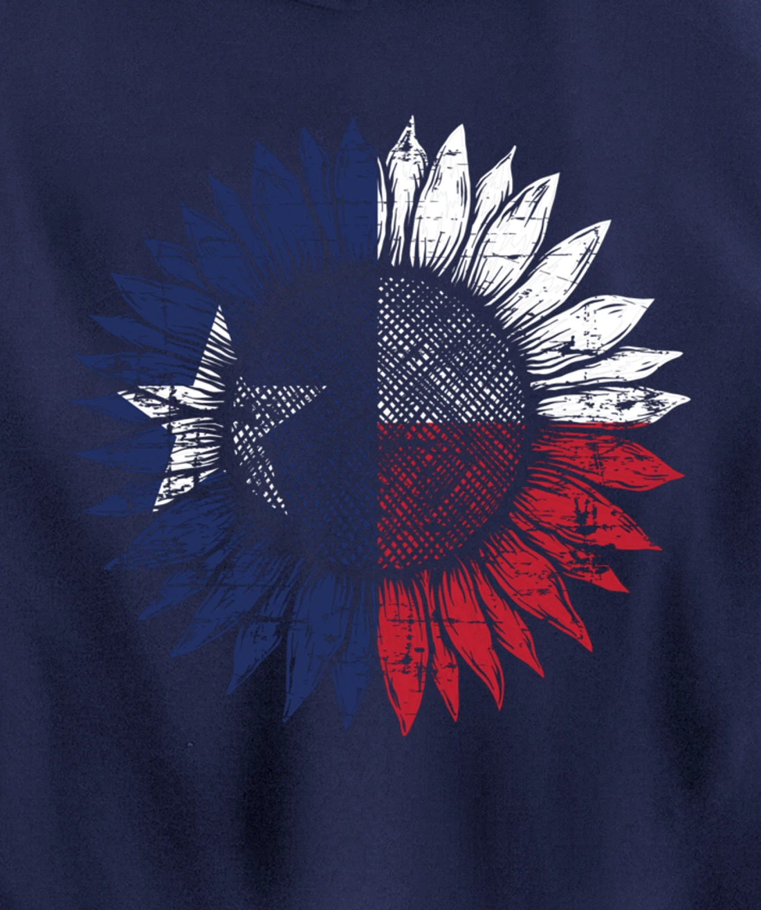 Texan Pride US South Austin Sunflower Gift Texas Pullover Hoodie