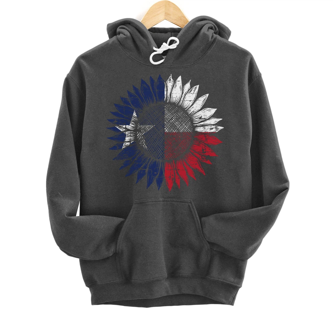 Texan Pride US South Austin Sunflower Gift Texas Pullover Hoodie