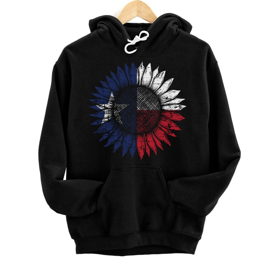 Texan Pride US South Austin Sunflower Gift Texas Pullover Hoodie