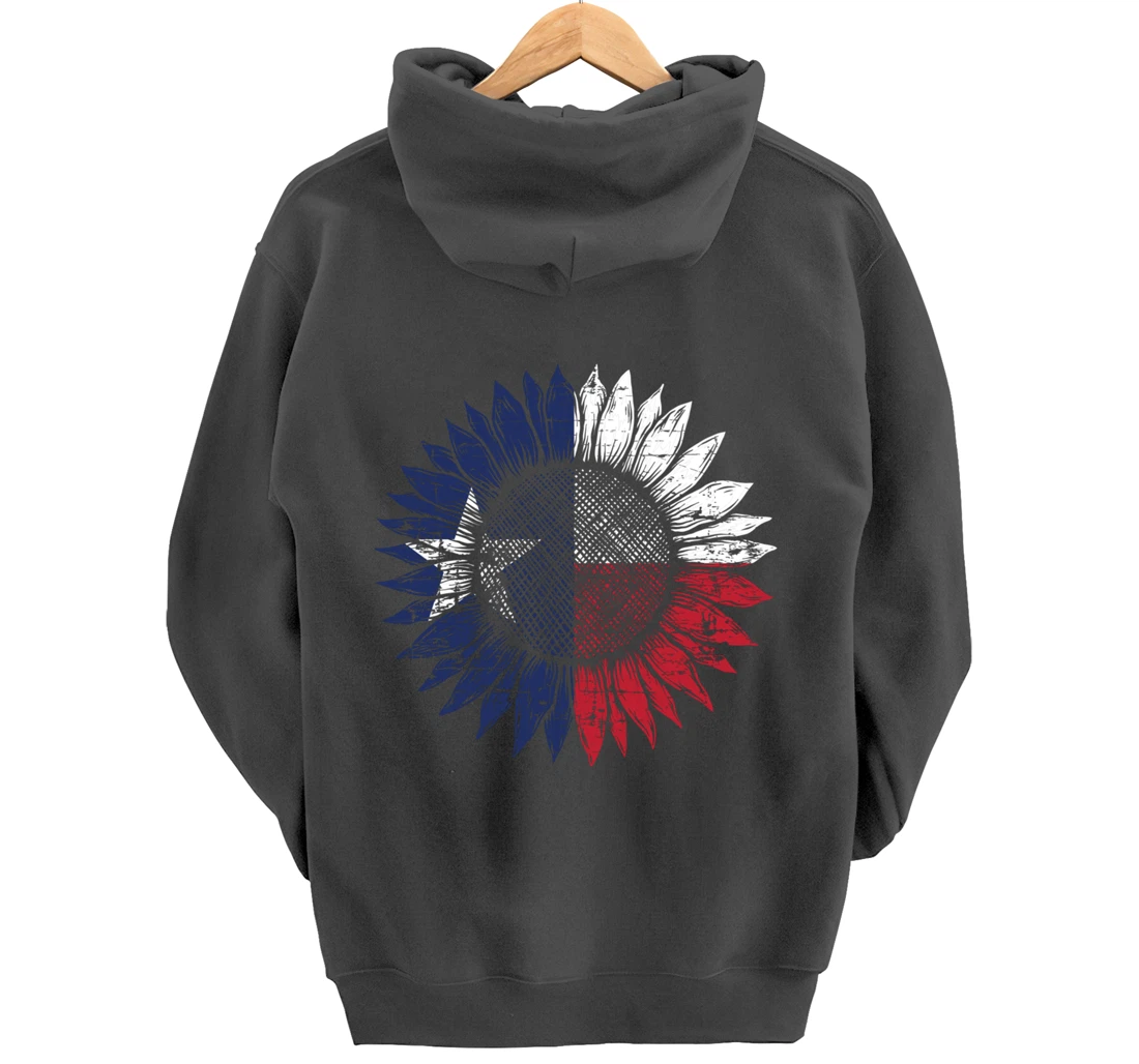 Texan Pride US South Austin Sunflower Gift Texas Pullover Hoodie
