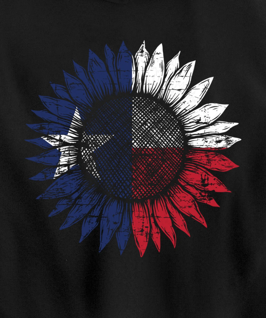 Texan Pride US South Austin Sunflower Gift Texas Pullover Hoodie