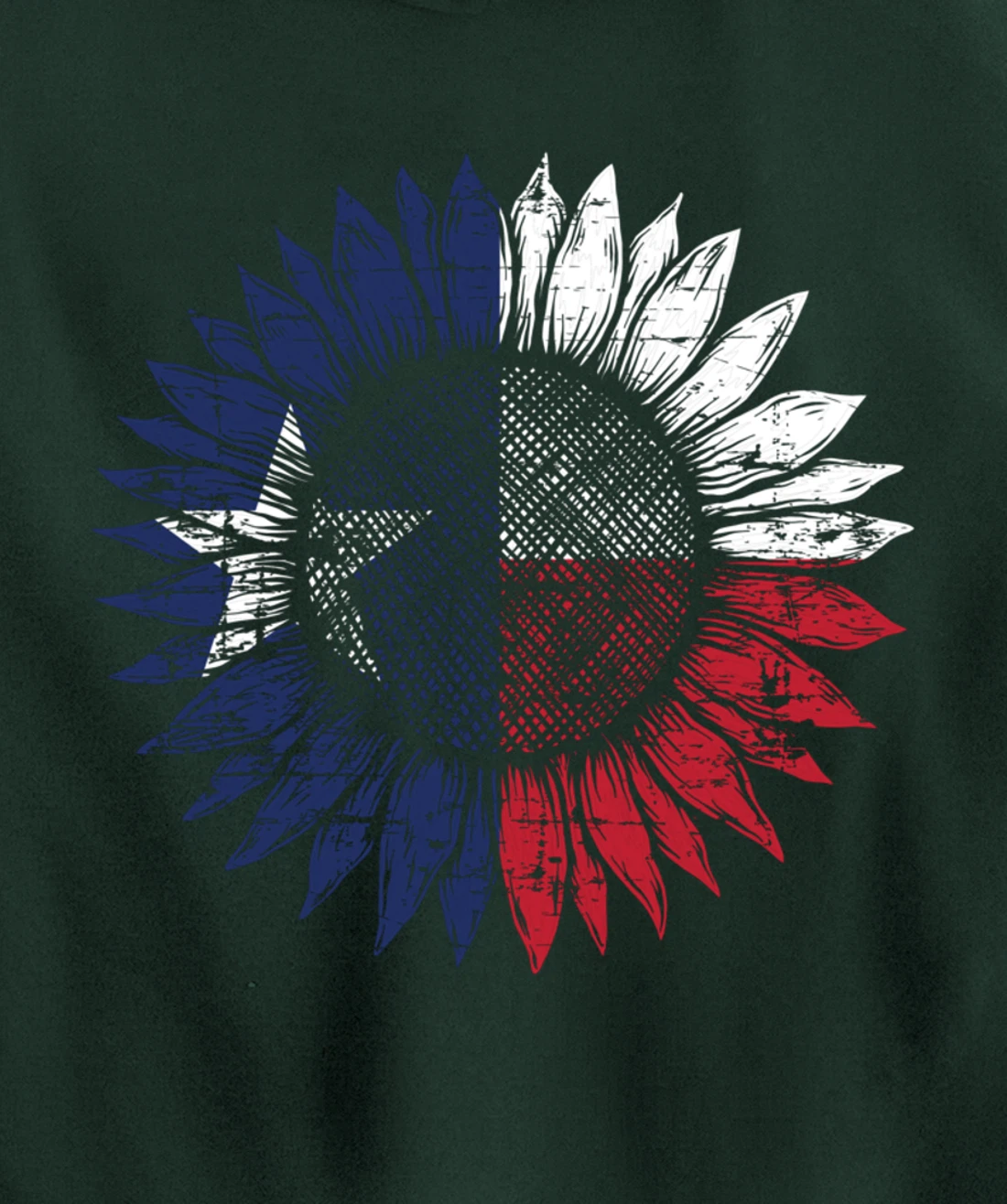 Texan Pride US South Austin Sunflower Gift Texas Pullover Hoodie