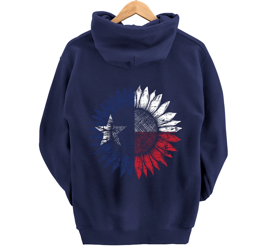 Texan Pride US South Austin Sunflower Gift Texas Pullover Hoodie