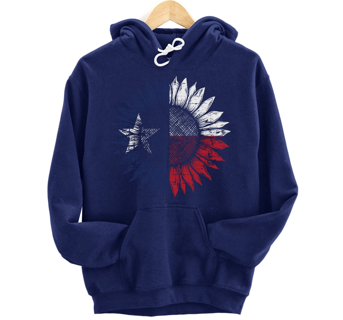 Texan Pride US South Austin Sunflower Gift Texas Pullover Hoodie