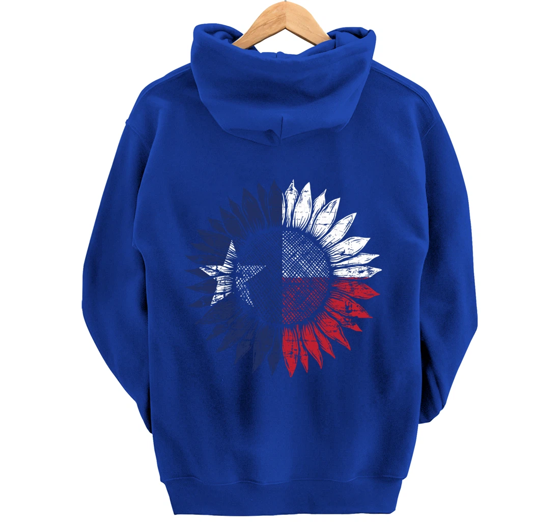 Texan Pride US South Austin Sunflower Gift Texas Pullover Hoodie