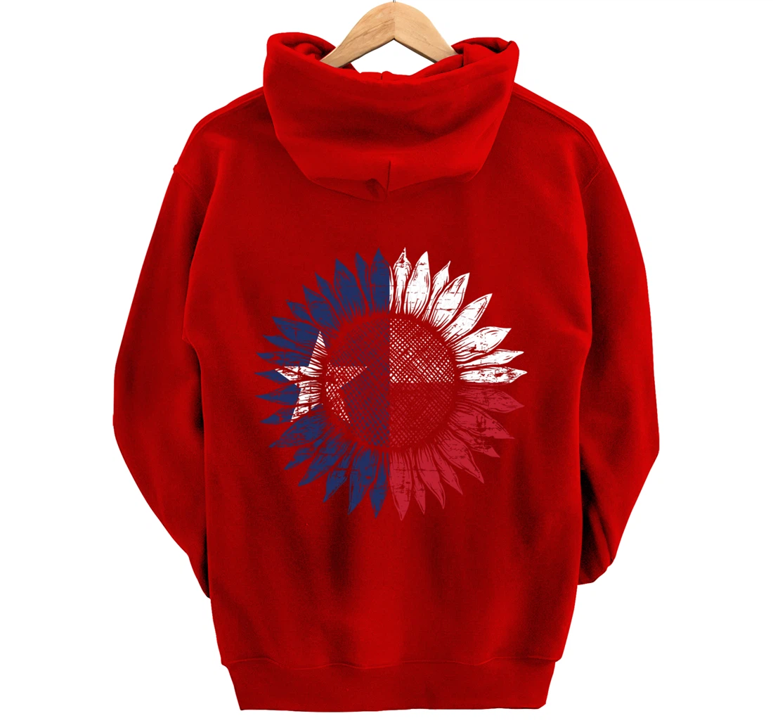 Texan Pride US South Austin Sunflower Gift Texas Pullover Hoodie