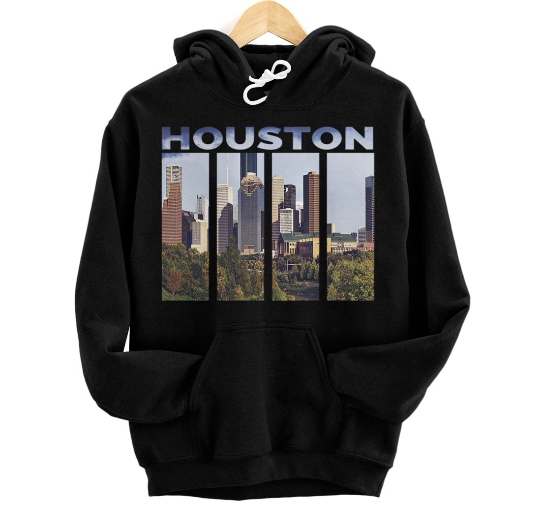 Downtown Houston City Skyline Souvenirs Texas Gifts Pullover Hoodie