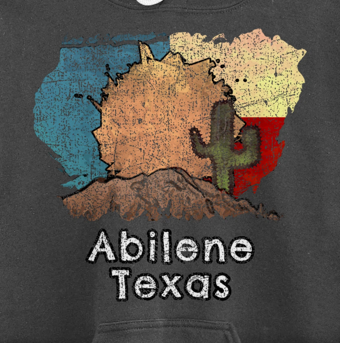 Abilene Texas Flag Desert Themed Pullover Hoodie