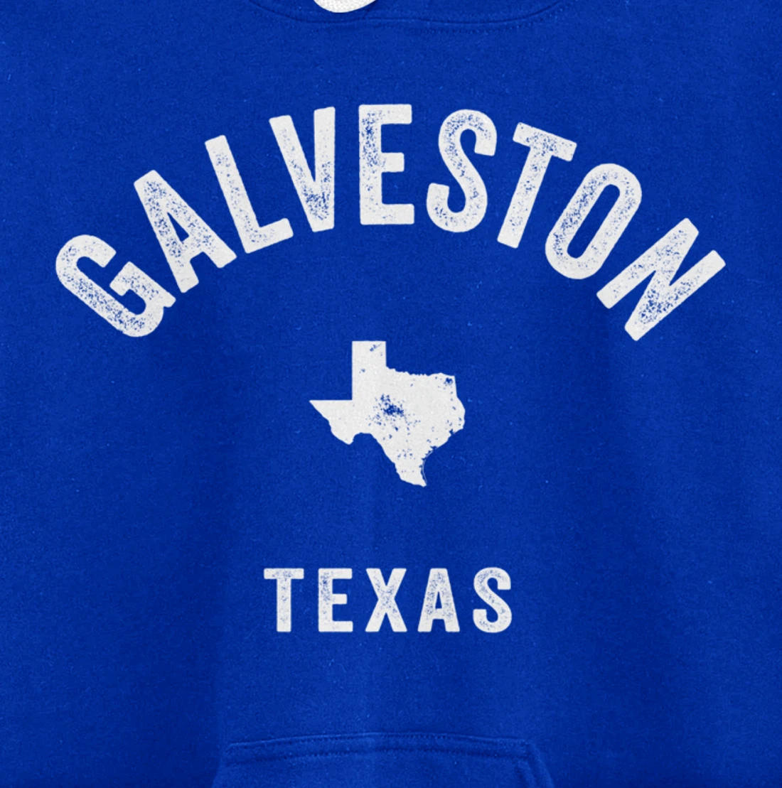 Galveston Texas TX Vintage 70s Athletic Sports Design Pullover Hoodie