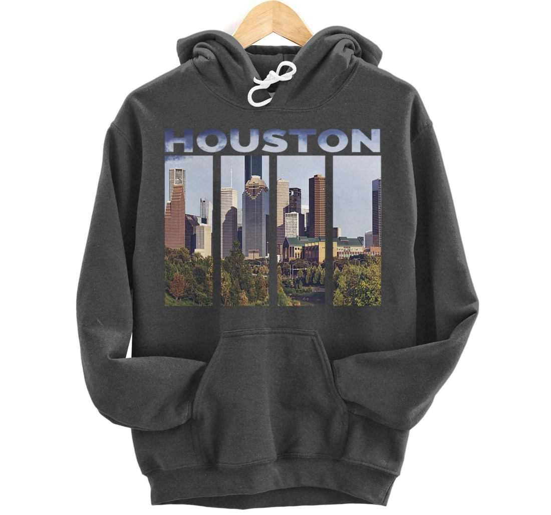 Downtown Houston City Skyline Souvenirs Texas Gifts Pullover Hoodie