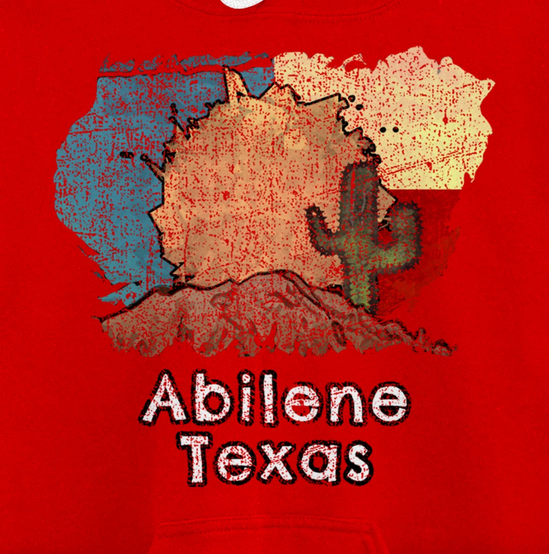 Abilene Texas Flag Desert Themed Pullover Hoodie