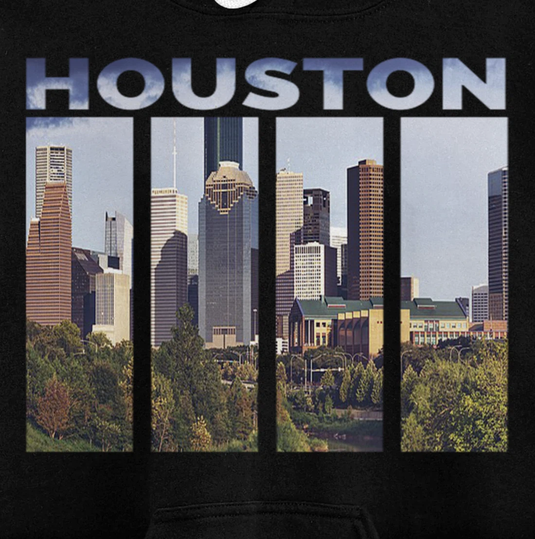Downtown Houston City Skyline Souvenirs Texas Gifts Pullover Hoodie