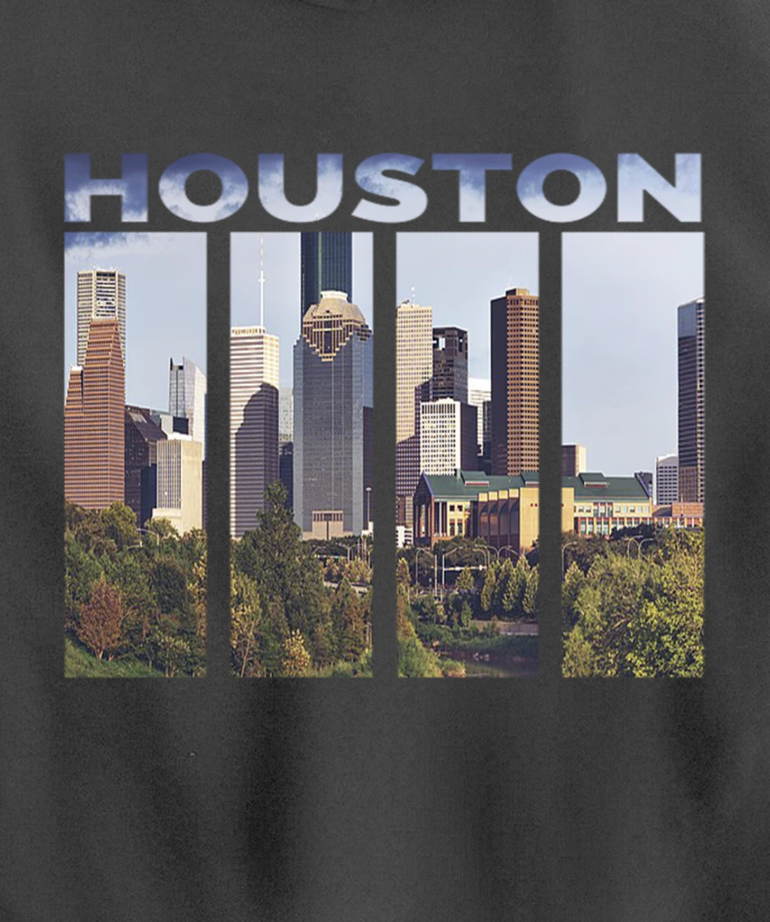 Downtown Houston City Skyline Souvenirs Texas Gifts Pullover Hoodie