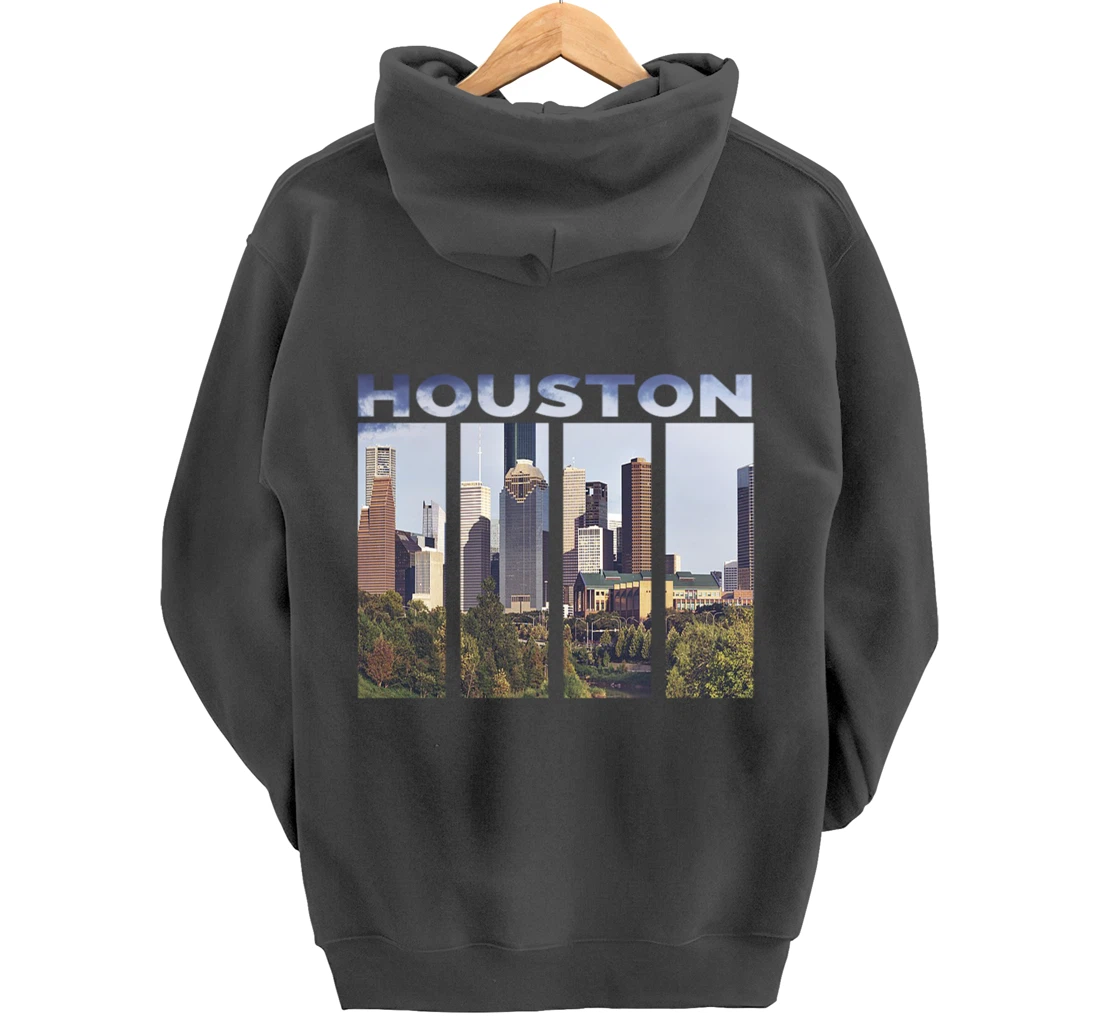 Downtown Houston City Skyline Souvenirs Texas Gifts Pullover Hoodie