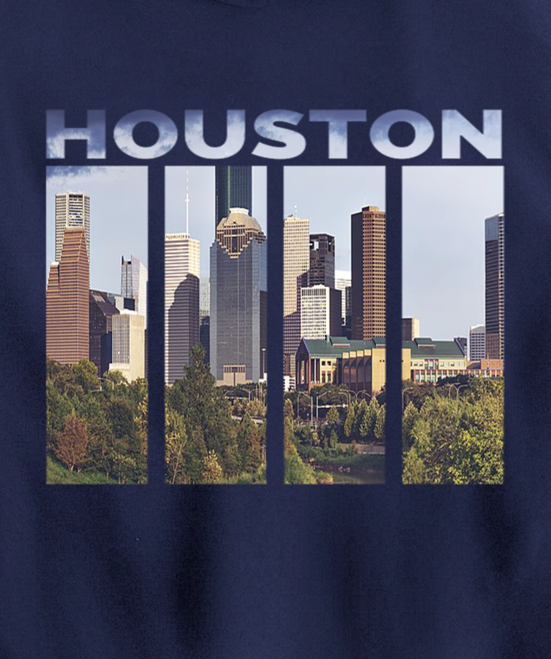 Downtown Houston City Skyline Souvenirs Texas Gifts Pullover Hoodie